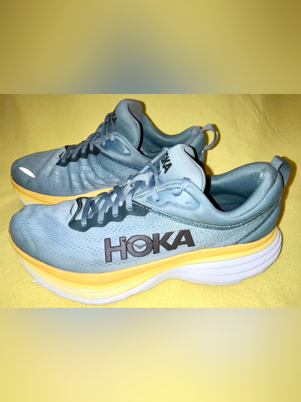 Hoka Bondi 8 Men’s Neutral Road Running Shoes - Blue - Mens 11 2E. (Wide) - Picture 2 of 11